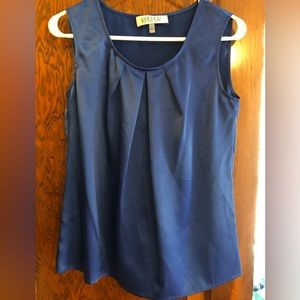 Kasper XS blue sleeveless blouse